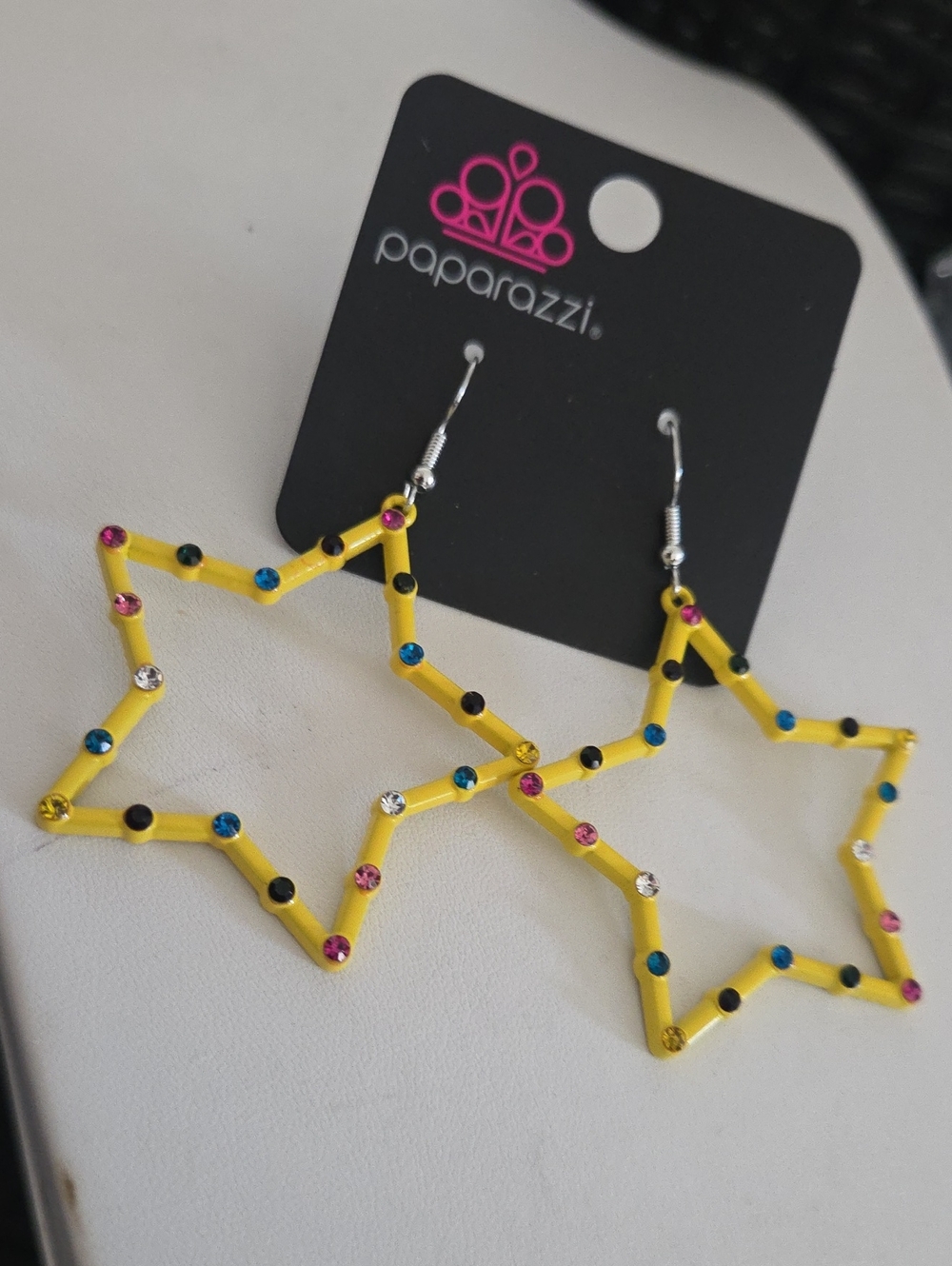 Paparazzi Confetti Edge Yellow Earrings NWT